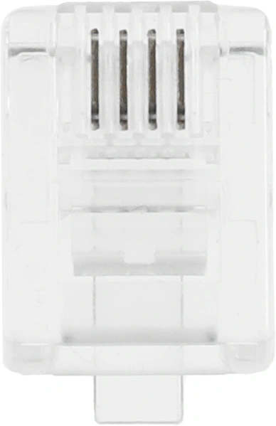 Коннектор Lanmaster (TWT-PL12-6P4C/100) UTP кат.3 RJ12 прозрачный (упак.:100шт)