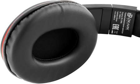 Наушники с микрофоном Оклик HS-L390G DRAGON черный/красный 1.8м мониторные оголовье (1100413)