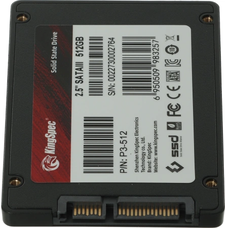 Накопитель SSD Kingspec SATA III 512Gb P3-512 2.5"