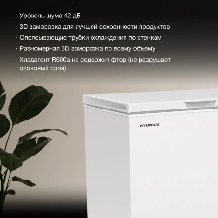 Морозильный ларь Hyundai CH25081 белый 130Вт