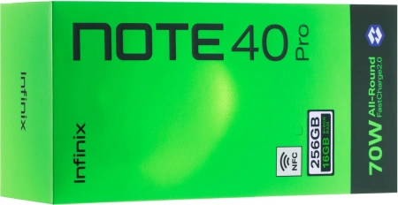 Смартфон Infinix Note 40 Pro X6850 256Gb 12Gb зеленый 3G 4G 2Sim 6.78" AMOLED 1080x2436 And14 108Mpi