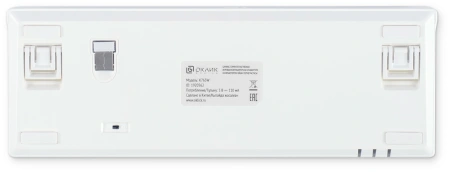 Клавиатура Оклик K763W механическая белый USB беспроводная BT/Radio Multimedia for gamer LED (1920562)