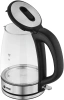 Чайник электрический Vitek VT-1180 1.7л. 2200Вт серебристый/черный корпус: стекло/пластик