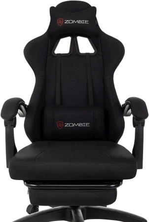 Кресло игровое Zombie Weaver черный с подголов. крестов. пластик подст.для ног пластик черный
