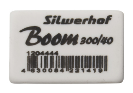 Ластик Silwerhof Boom 300/40 181148 35.5х23х8мм каучук термопластичный белый