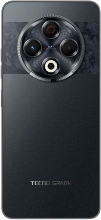 Смартфон Tecno Spark 30 256Gb 8Gb черный моноблок 3G 4G 2Sim 6.78" 1080x2436 Android 14 64Mpix 802.11 a/b/g/n/ac NFC GPS GSM900/1800 GSM1900 TouchSc Protect VidConf FM A-GPS microSD max1024Gb