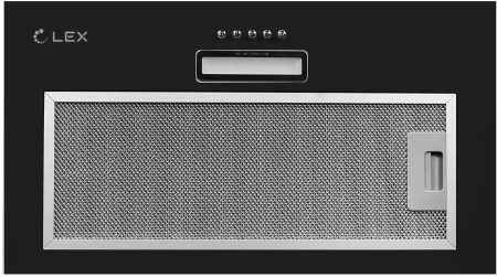 Вытяжка встраиваемая Lex GS Bloc LIGHT 600 черный управление: кнопочное (1 мотор)