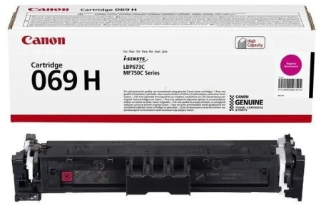 Картридж лазерный Canon 069HM 5096C002/004 пурпурный (5500стр.) для Canon MF752Cdw/754Cdw, LBP673Cdw