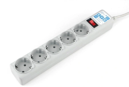 Сетевой фильтр Powercube SPG-B-6 1.9м (5 розеток) серый (коробка)