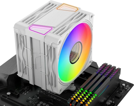 Устройство охлаждения(кулер) Bloody BD-AC230-ARGB1 ARGB Soc-AM5/AM4/1200/1700/1851 белый 4-pin 22-32dB Al+Cu LCD 230W 715gr Ret (BD-AC230-ARGB1-WH)