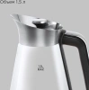 Чайник электрический Redmond KG222 1.5л. 2200Вт серебристый/черный корпус: стекло/сталь