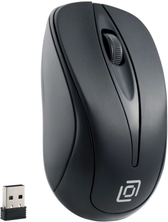 Мышь Оклик 675MW черный оптическая (1200dpi) беспроводная USB для ноутбука (3but)