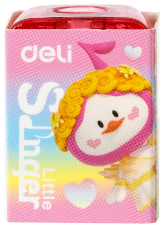 Точилка для карандашей ручная Deli EH552 Little Singer 1 отверстие пластик ассорти коробка