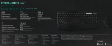 Клавиатура + мышь Logitech MK850 Performance клав:черный мышь:черный USB slim Multimedia (920-008226