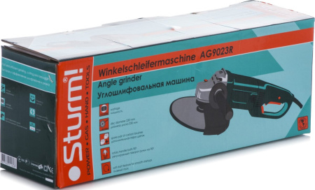 Углошлифовальная машина Sturm! AG9023R 2100Вт 6000об/мин рез.шпин.:M22.2 d=230мм