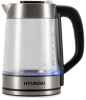 Чайник Hyundai HYK-G4015 1.7л. 2200Вт черный/серебристый (стекло)