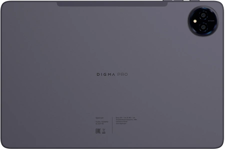 Планшет Digma Pro Spectrum T606 (1.6) 8C RAM6Gb ROM128Gb 10.1" IPS 1280x800 4G 2Sim Android 14 темно-серый 13Mpix 5Mpix BT WiFi microSD 512Gb 6000mAh