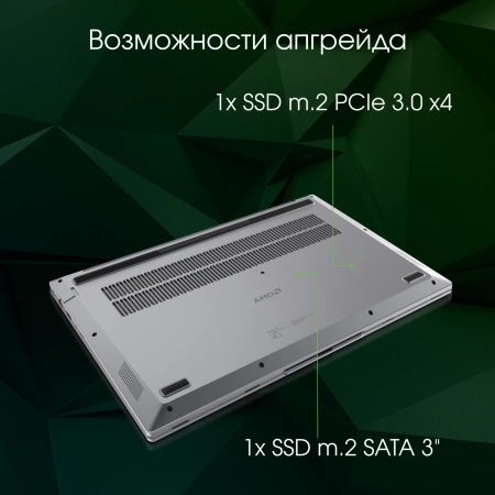 Ноутбук Digma Pro Parvus M Ryzen 3 3200U/8Gb/SSD256Gb/15.6"/IPS/FHD/W11Pro/dk.grey/4500mAh