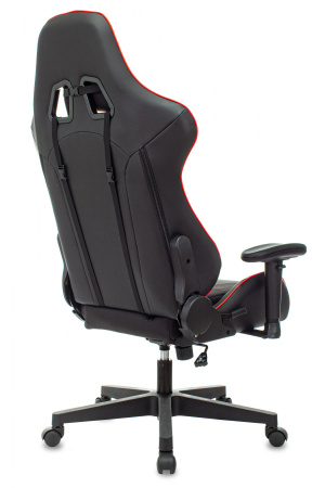Кресло игровое Zombie Thunder 1 черный/красный ткань/эко.кожа с подголов. крестов. пластик