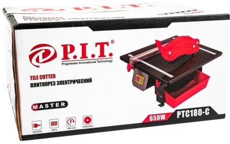 Плиткорез электрический P.I.T. Мастер PTC180-C 650Вт красный/черный