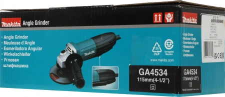 Углошлифовальная машина Makita GA4534 1100об/мин рез.шпин.:M14 d=115мм