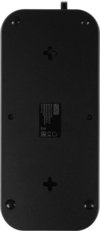 Сетевой фильтр Powercom SP-08 USB03AB 1.8м 1.8м (8 розеток) черный (коробка)
