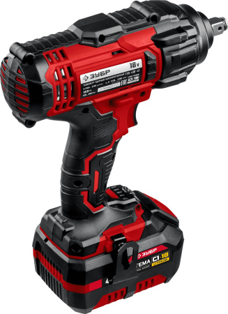 Гайковерт Зубр ГУЛ-410-41 аккум. патрон:квад.1/2" (кейс в комплекте)