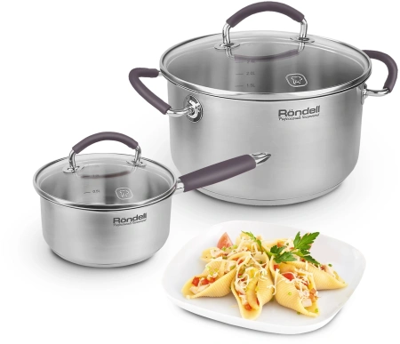Кастрюля Rondell Akzent RDS-1389 5.1л. d=24см (с крышкой) стальной