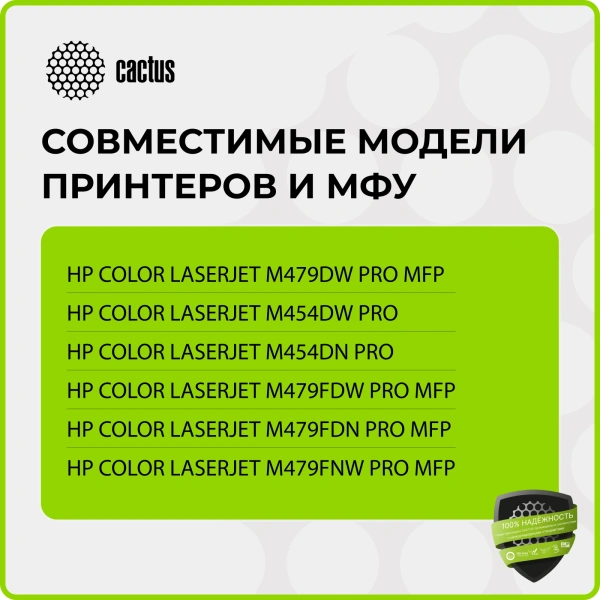 Картридж лазерный Cactus CSP-W2033X 415X пурпурный (6000стр.) для HP LJ M454/MFP M479