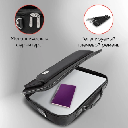 Сумка для ноутбука 15.4" PC Pet 600D черный синтетика (PCP-A2015BK)