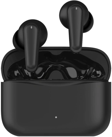 Гарнитура вкладыши Hyundai H-EP203 черный беспроводные bluetooth в ушной раковине (HEP203B)