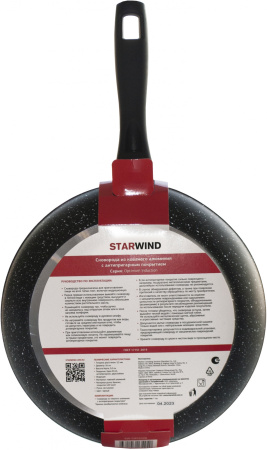 Сковорода Starwind Optimum induction SW-OPI2026 круглая 26см покрытие: Xylan Plus ручка несъемная (без крышки) черный