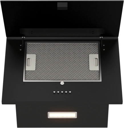 Вытяжка встраиваемая Elikor Коралл 50П-430-КЗД черный/стекло черное управление: кнопочное (1 мотор)