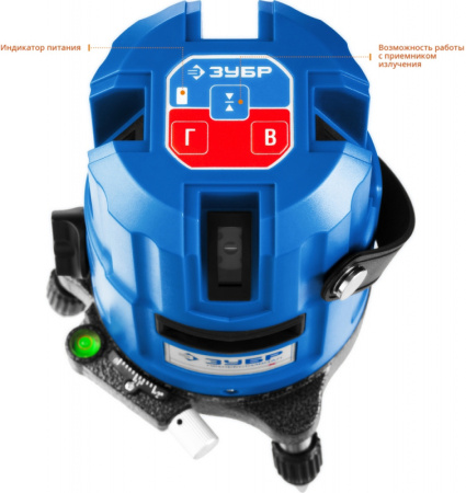 Нивелир лазерн. Зубр Крест-55 2кл.лаз. 660нм цв.луч. красный (34904)