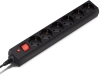 Сетевой фильтр Buro 600SH-16-3-B 3м (6 розеток) черный (коробка)