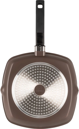 Сковорода-гриль Rondell Praline RDA-1567 квадратная 28см покрытие: Xylan Plus ручка съемная (без крышки) коричневый