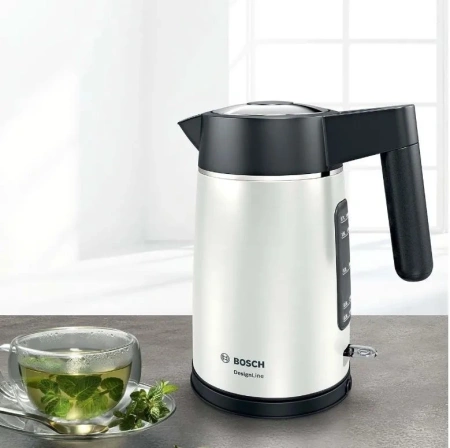 Чайник Bosch TWK5P471 1.7л. 2400Вт серый/черный (металл/пластик)