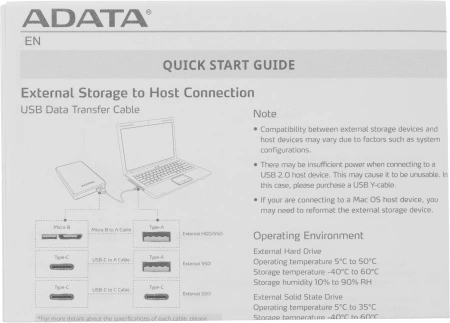 Накопитель SSD A-Data USB-C 256Gb ASE760-256GU32G2-CBK SE760 1.8" черный