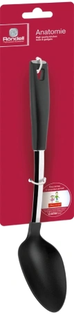 Ложка для первых/вторых блюд Rondell Anatomie RD-651 черный упак.:картонная подложка