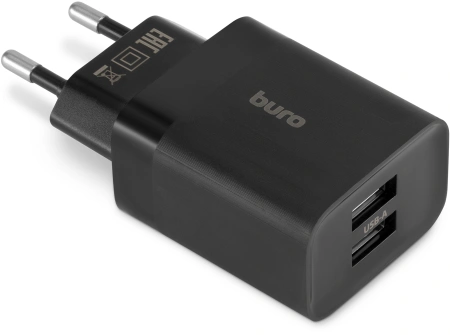 Сетевое зар./устр. Buro BUWE1 10.5W 2.1A 2xUSB универсальное черный (BUWE10S200BK)