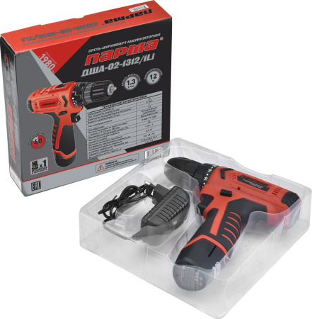 Дрель-шуруповерт Парма ДША-02-1312/1Li аккум. патрон:быстрозажимной (02.021.00005)