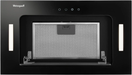 Вытяжка встраиваемая Weissgauff Intense 600 Touch черный/стекло черное управление: сенсорное (1 мотор)