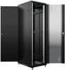 Шкаф серверный NTSS Премиум (NTSS-R42U6080GS-BL) напольный 42U 600x800мм пер.дв.стекл металл 900кг черный 710мм 99кг 1987мм IP20 сталь