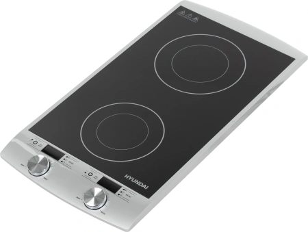 Плита Индукционная Hyundai HYC-0103 серебристый/черный стеклокерамика (настольная)