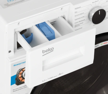 Стиральная машина Beko WSPE6H616W класс: A+++ загр.фронтальная макс.:6.5кг белый
