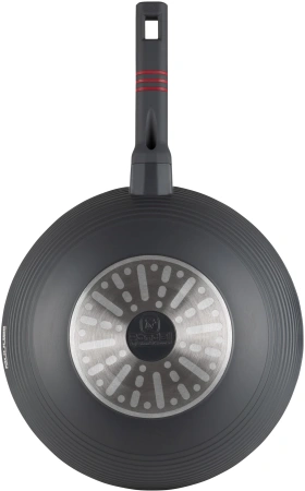 Сковорода ВОК (WOK) Rondell Stripes RDA-1618 круглая 28см покрытие: Xylan Plus ручка несъемная (без крышки) серый