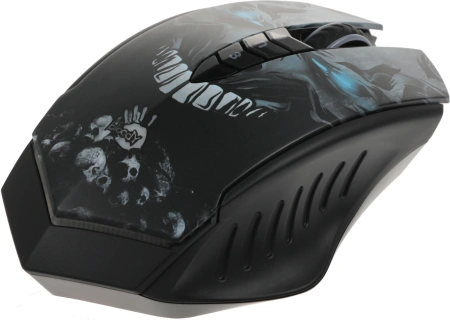 Мышь A4Tech Bloody R80 Plus Skull черный/рисунок оптическая (5000dpi) беспроводная USB (7but)