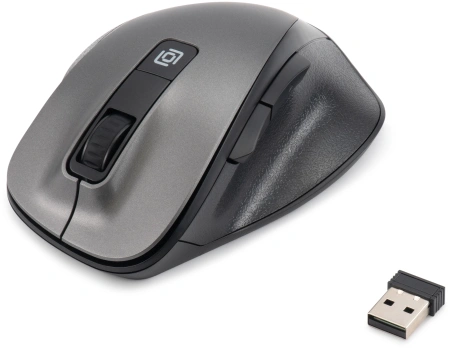 Мышь Оклик 504MW черный оптическая (1600dpi) беспроводная USB