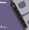 Сетевой фильтр Buro 600SH-16-3-B 3м (6 розеток) черный (коробка)