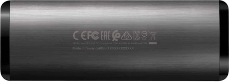 Накопитель SSD A-Data USB-C 2Tb ASE760-2TU32G2-CTI SE760 1.8" серый